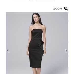 WHBM Strapless Satin Pencil Sheath Dress